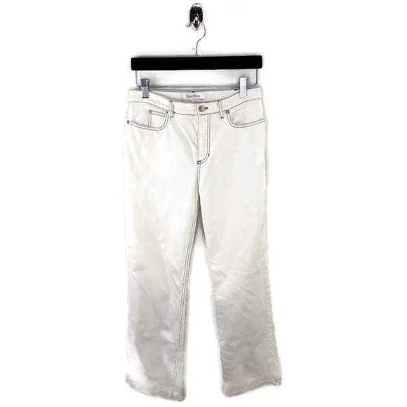 MaxMara White High Rise Jeans Size 4